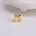 DIY 18k vergoldete Großbuchstabe M Perle für kreative Schmuckherstellung Ketten - Buchstabe M / Gold