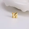 Polierte 18k vergoldete Buchstabe N Perle für DIY Halsketten und Armbänder - Buchstabe N / Gold