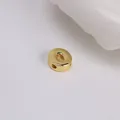Goldener Anhänger in Buchstabenform O mit glänzendem Finish für DIY Schmuckstück - Buchstabe O / Gold