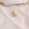 Golden letter L charm with zircon paving for personalized DIY jewelry bracelet making - Letter L