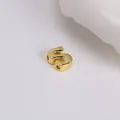 DIY 18k vergoldete Buchstabenperle S für personalisierte Halsketten und Armbänder - Buchstabe S / Gold