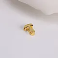 DIY 18k vergoldeter Metall Alphabet Buchstabe T Anhänger für Halskette oder Armband - Buchstabe T / Gold