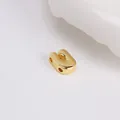 DIY 18k vergoldeter U-förmiger Schmuckverbinder mit glattem Finish und seitlichen Löchern - Buchstabe U / Gold