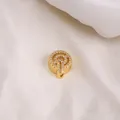 Gold plated DIY charm with micro-pave zircons and side hole for custom bracelets - Letter Q