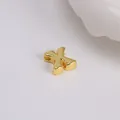 Polierter 18k Gold DIY Buchstabe X Anhänger für kreative Armbänder und Halsketten - Buchstabe X / Gold