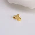 Poliertes goldenes 3D Buchstaben Y Anhänger Element für DIY Schmuckherstellung - Buchstabe Y / Gold
