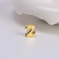 DIY 18k vergoldete Schmuckperle mit poliertem Buchstaben Z Design für Armbänder - Buchstabe Z / Gold