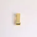 Polished 18K gold plated copper 3D number 1 charm pendant for DIY bracelets and jewelry - Gold Number 1