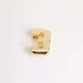 3D polished number 3 pendant charm in 18K gold plated copper for DIY jewelry making - Gold Number 3