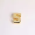 3D 18K gold-plated vintage DIY alphabet S charm with a polished mirror finish - Gold Number 5