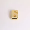 Polished 18K gold-plated copper number 6 charm for DIY bracelets and jewelry - Gold Number 6
