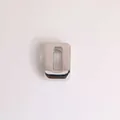 Minimalist 3D silver metal number 0 charm with polished chrome finish for jewelry DIY - Silver Number 0