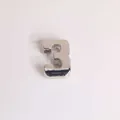 Polished silver 3D number 3 metal charm for DIY jewelry bracelets and accessories - Silver Wave Shape