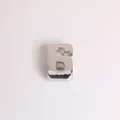 Polished silver finish 18K gold plated copper 3D number 6 charm for DIY bracelets - Silver Number 6