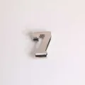 Polished silver metal number 7 pendant charm with a mirror finish for DIY bracelets - Silver Number 7
