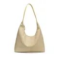 Sac seau en paille beige chic avec bandoulière pour les vacances d'été et la plage - Jaune