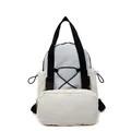 Mochila multifuncional gris claro con mini estuche KMD 2ND y correas negras - Azul