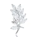 Spilla elegante a spiga di grano con zirconi taglio marquise e finitura argento - Color Acciaio