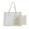 Transparent jelly tote bag in off-white with all-over M pattern and matching inner pouch - Off White