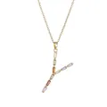 Collier avec pendentif lettre Y serti de pierres colorées et chaîne dorée chic - Lettre Y Dorée Colorée