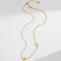Dettaglio catena in acciaio inossidabile 18K con ciondoli rotondi Beauty e chiusura - Catena a serpente a botte / Oro