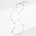 Dettaglio catena in acciaio inossidabile oro rosa con chiusura a moschettone e tag S.STEEL - Catena a forma di labbra / Oro rosa