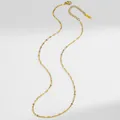 Collana a catena a labbro in acciaio inossidabile placcato oro 18K con moschettone - Catena a labbro / Oro