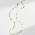 Collana a catena box in acciaio inossidabile placcato oro 18K con chiusura a moschettone - Catena a scatola / Oro