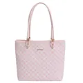 Rosafarbene Monogramm-Einkaufstasche mit großem Fassungsvermögen und Golddetails - Rosa