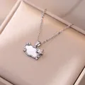 Elegante collana a nuvola con intarsio in madreperla e ciondolo a stella - Collana Nuvola d'Argento (Con Ciondolo)