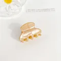 Pince à cheveux élégante en acétate champagne avec texture marbrée pour queue de cheval - 3cm / Brun Gemme