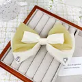 Barrette à cheveux française en organza vert olive et beige avec strass en cœur - Cœur Vert