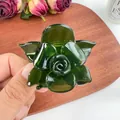 Pince à cheveux rose vert foncé exquise en résine translucide pour femmes - 5,5 cm Vert Foncé