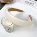 Serre-tête chic en éponge blanc crème avec large rembourrage pour effet volumisant - Blanc