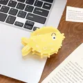 Cute yellow pufferfish hair claw clip made of acetate with a glossy creative animal design - Yellow Pufferfish