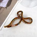 Pince à cheveux en acétate avec motif écaille de tortue et forme de nœud élégant - Style Nœud / 11.6cm / Verre émaillé