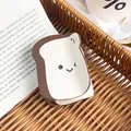 Simpatica pinza per capelli a forma di toast con faccina sorridente marrone e crema - Pane Tostato Bianco