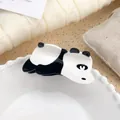 Graziosa pinza per capelli a forma di panda bianco e nero in acetato per acconciature - Orso con Cuore