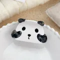 Graziosa pinza per capelli in acetato a forma di panda con trama marmorea per donne - Orso con Testa Grande