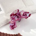 Eleganter violetter Marmor Acetat Haarklammer im 3D-Design einer blühenden Rose - Lila