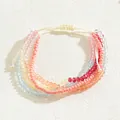 Bracelet multicouche en perles multicolores avec cordon réglable et design géométrique - Style Multicolore (SL7710-6)