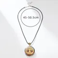 Handmade Tree of Life pendant necklace with colorful natural stones and black leather cord - Tree Of Life Colorful Stone Style (XL4834)