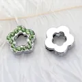 Πράσινα κρυστάλλινα λουλούδια για DIY βραχιόλια και αξεσουάρ μπρελόκ - Λουλούδι (Λαδί)