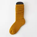 Gelbe Strick-Stulpen mit Rippmuster und elastischem Design für Damen und Herren - Einheitsgröße / Kurkuma