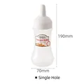 Bouteille souple translucide 350ml avec buse monotrou pour sauces et condiments - Style Trou Unique / Blanc
