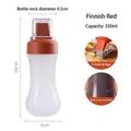Bouteille à presser 350ml Rouge Finlande avec bec 5 trous pour sauces et miel - Style à Cinq Trous / Rouge