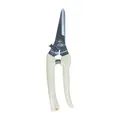 Garden pruning shears with stainless steel blades and off-white ergonomic handle - Straight Pruning Shears
