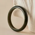 Bohemian deep green acrylic round bangle with smooth polished finish for summer fashion - Emerald Green Style (AB0093-9)