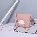 Mini borsa a tracolla rosa da donna con motivo a nuvola e sottile tracolla abbinata - Rosa