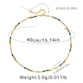 Bohemian colorful beaded necklace with turquoise stones and 18K gold plated lobster clasp - Multicolor Turquoise Stone Style (KN0300)